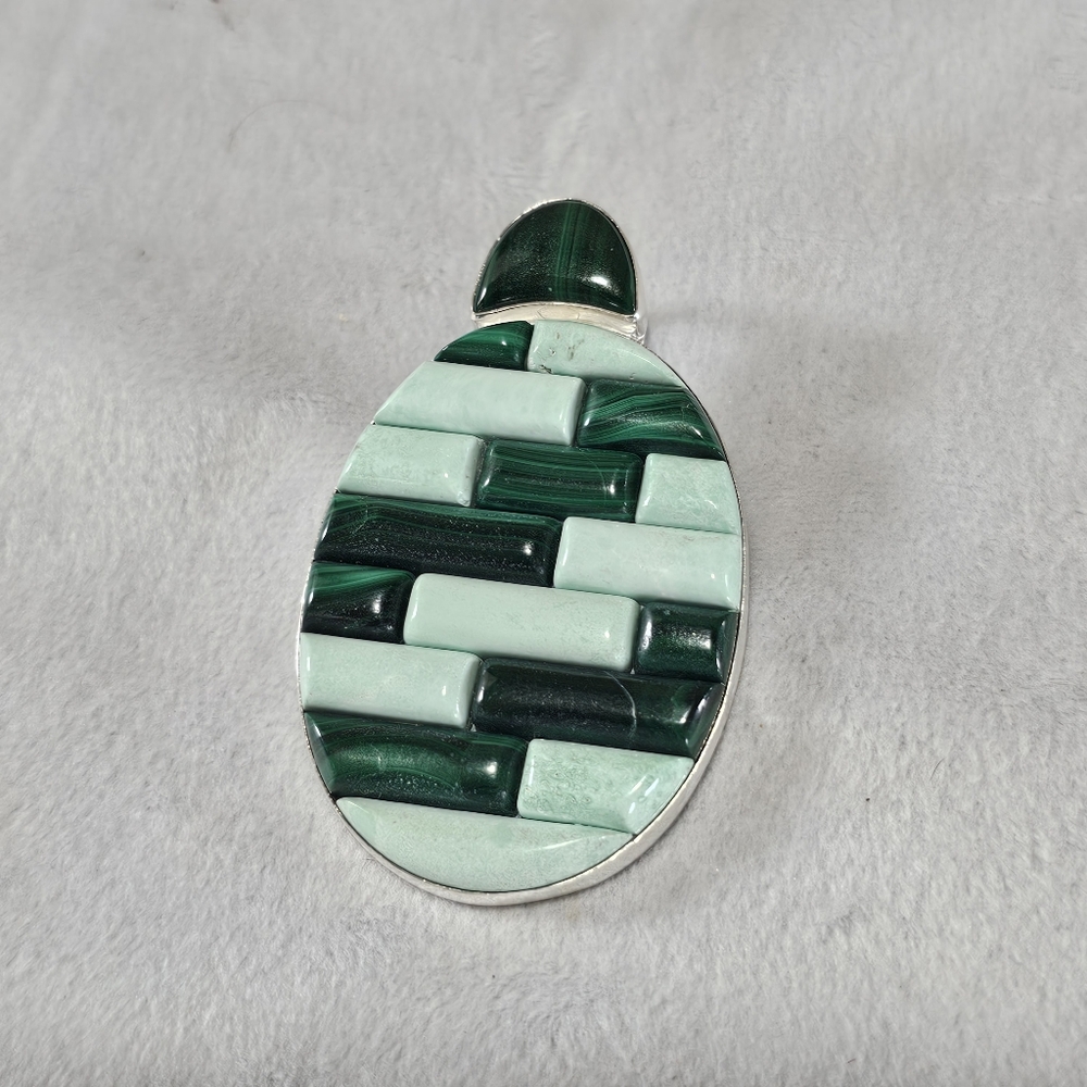 Jay King Sterling Silver Malachite Pendant